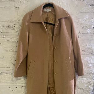 Larry Levine camel trench coat